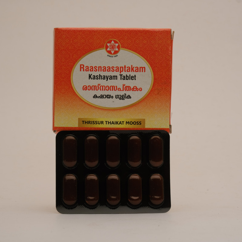 SNA OUSHADHASALA Raasnaasaptakam kashayam tablet Strip of 10 QTY